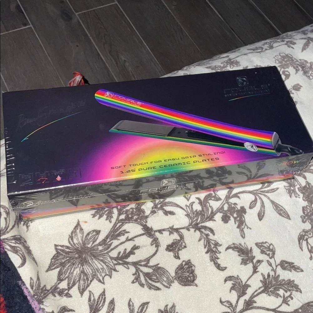 Royale genius element Rainbow flat iron 1.25 $500 ceramic plates new